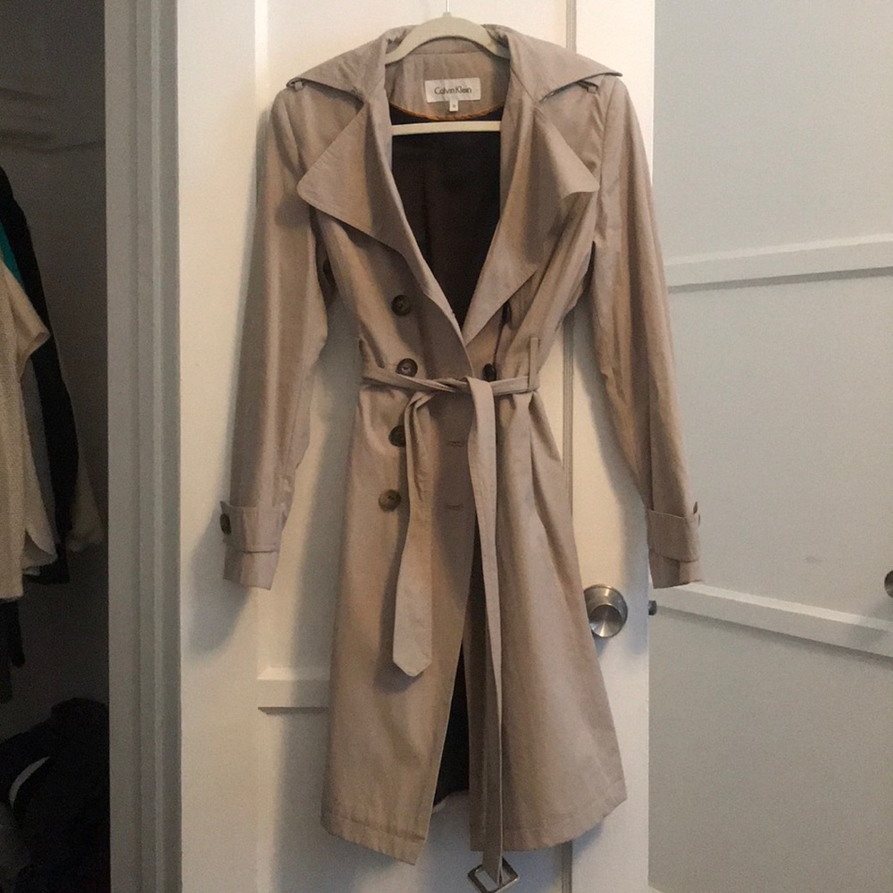 Calvin Klein double breasted trench coat